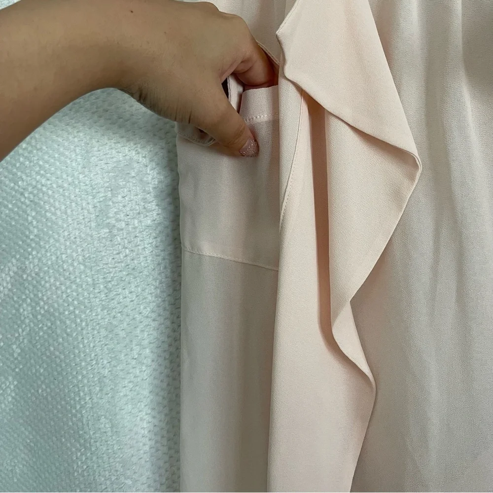 Open Front Flutter Ruffle Sleeveless Cardigan